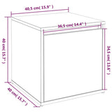 Box Drawer High Gloss White 40.5x40x40 cm Engineered Wood - Extra Image
