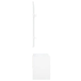 Hallway Furniture Set White Engineered Wood - Close-Up Angle