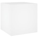 Planter Box White 40x40x40 cm Engineered Wood - Front View