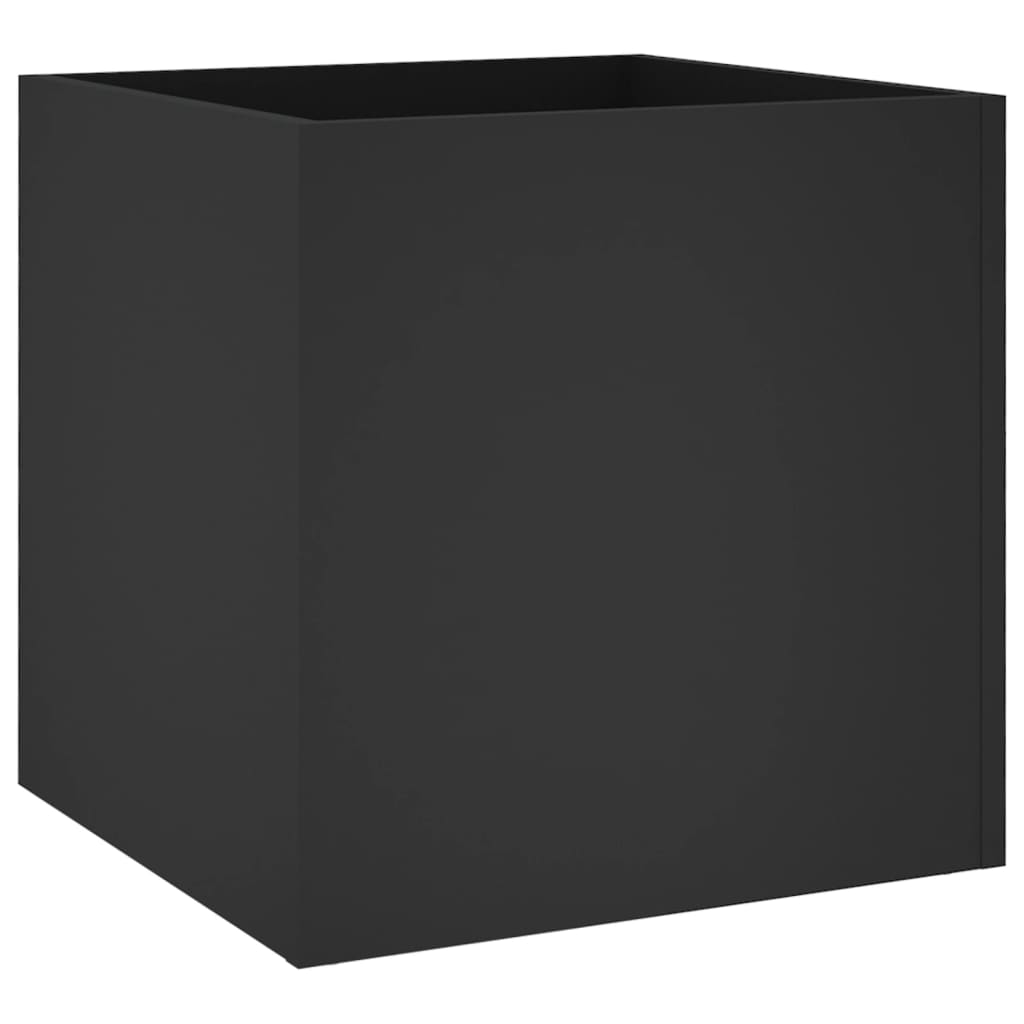 Planter Box Black 40x40x40 cm Engineered Wood
