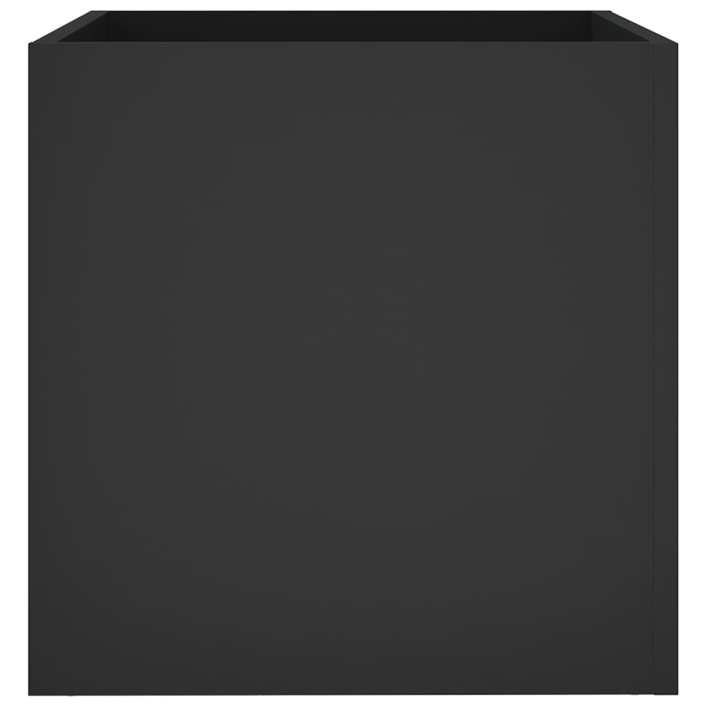 Planter Box Black 40x40x40 cm Engineered Wood