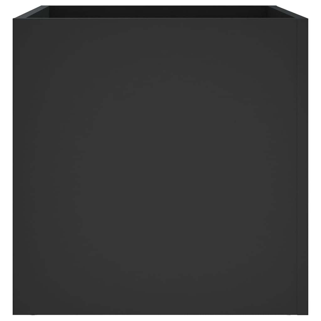 Planter Box Black 40x40x40 cm Engineered Wood