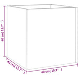 Planter Box Black 40x40x40 cm Engineered Wood