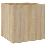 Planter Box Sonoma Oak 40x40x40 cm Engineered Wood - Front View