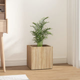 Planter Box Sonoma Oak 40x40x40 cm Engineered Wood - Side View