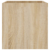 Planter Box Sonoma Oak 40x40x40 cm Engineered Wood - Rear View