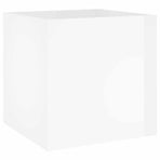 Planter Box High Gloss White 40x40x40 cm Engineered Wood