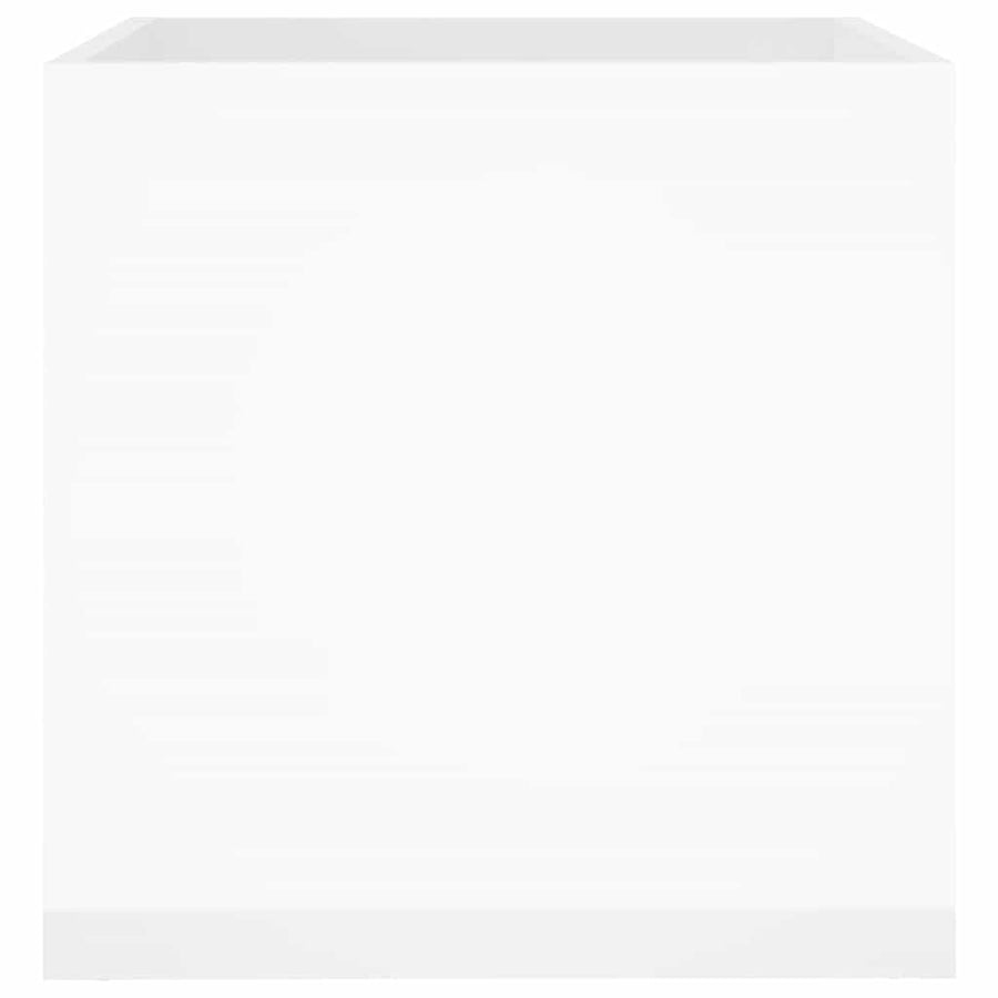 Planter Box High Gloss White 40x40x40 cm Engineered Wood