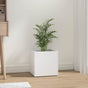 Planter Box High Gloss White 40x40x40 cm Engineered Wood