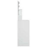 Dressing Table with LED White 86.5x35x136 cm