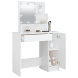 Dressing Table with LED White 86.5x35x136 cm - Extra Image