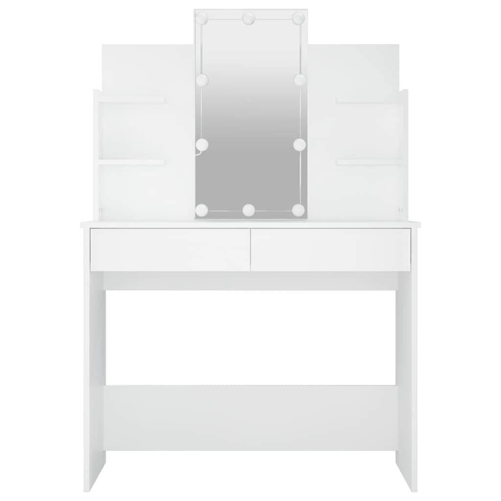 Dressing Table with LED White 96x40x142 cm