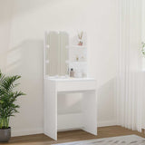 Dressing Table with LED White 60x40x140 cm