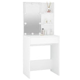 Dressing Table with LED White 60x40x140 cm - Top-Down View
