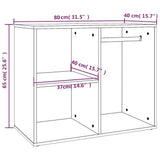 Dressing Cabinet White 80x40x65 cm Engineered Wood