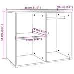 Dressing Cabinet White 80x40x65 cm Engineered Wood