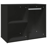 Dressing Cabinet Black 80x40x65 cm Engineered Wood - Front View