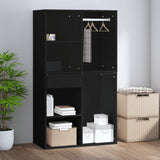 Dressing Cabinet Black 80x40x65 cm Engineered Wood - 45-Degree Angle