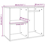 Dressing Cabinet Black 80x40x65 cm Engineered Wood