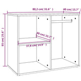 Dressing Cabinet Concrete Grey 80x40x65 cm Engineered Wood