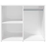 Dressing Cabinet High Gloss White 80x40x65 cm Engineered Wood - Side View