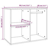 Dressing Cabinet High Gloss White 80x40x65 cm Engineered Wood