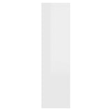 Mirror Cabinet with LED High Gloss White 76x15x55 cm - Low Angle