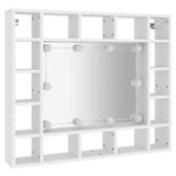 Mirror Cabinet with LED White 91x15x76.5 cm - Side View