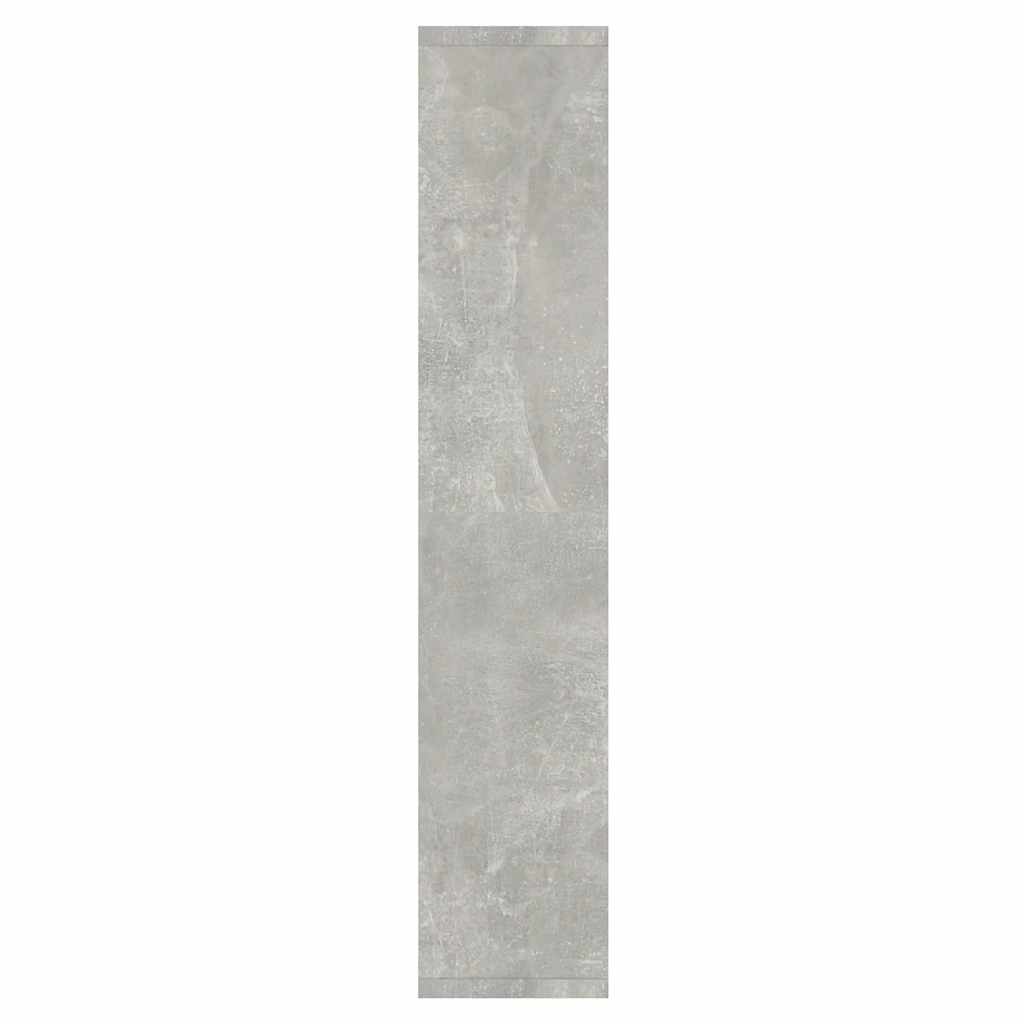 Mirror Cabinet with LED Concrete Grey 91x15x76.5 cm
