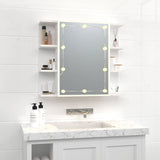 Mirror Cabinet with LED White 70x16.5x60 cm - Side View