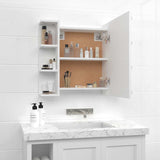 Mirror Cabinet with LED White 70x16.5x60 cm - 45-Degree Angle