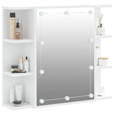 Mirror Cabinet with LED White 70x16.5x60 cm