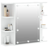 Mirror Cabinet with LED White 70x16.5x60 cm - Rear View
