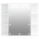 Mirror Cabinet with LED White 70x16.5x60 cm - Low Angle