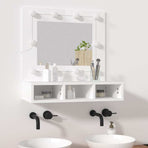 Mirror Cabinet with LED White 60x31.5x62 cm