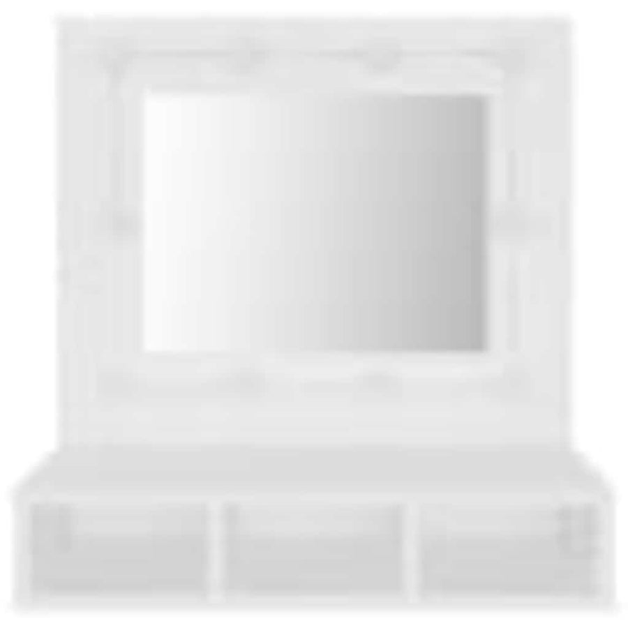 Mirror Cabinet with LED White 60x31.5x62 cm