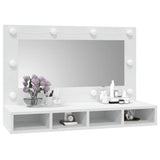 Mirror Cabinet with LED White 90x31.5x62 cm - Extra Image