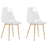 Dining Chairs 2 pcs Transparent PET - Front View