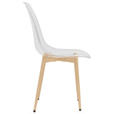 Dining Chairs 2 pcs Transparent PET - 45-Degree Angle
