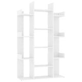 Book Cabinet White 86x25.5x140 cm Engineered Wood - Front View