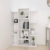 Book Cabinet White 86x25.5x140 cm Engineered Wood - Side View