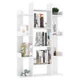 Book Cabinet White 86x25.5x140 cm Engineered Wood - Top-Down View