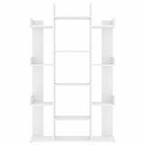 Book Cabinet White 86x25.5x140 cm Engineered Wood