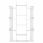 Book Cabinet White 86x25.5x140 cm Engineered Wood