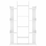 Book Cabinet White 86x25.5x140 cm Engineered Wood - 45-Degree Angle