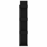 Book Cabinet Black 86x25.5x140 cm Engineered Wood