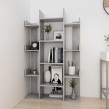 Book Cabinet Concrete Grey 86x25.5x140 cm Engineered Wood - Side View