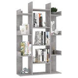 Book Cabinet Concrete Grey 86x25.5x140 cm Engineered Wood - Top-Down View