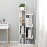 Book Cabinet White 48x25.5x140 cm Engineered Wood - Side View