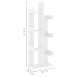 Book Cabinet White 48x25.5x140 cm Engineered Wood